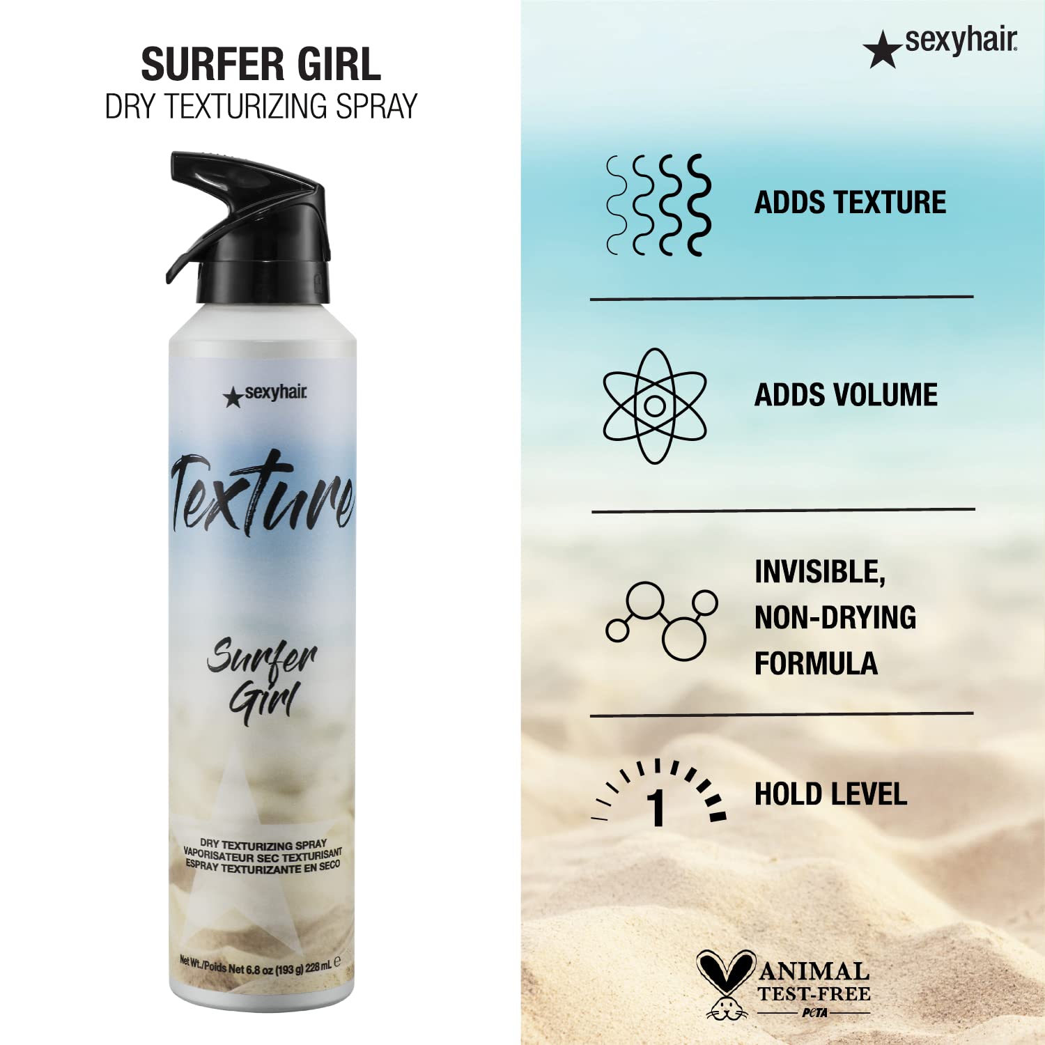 SexyHair Texture Surfer Girl Dry Texturizing Spray 6.8oz - Image 2