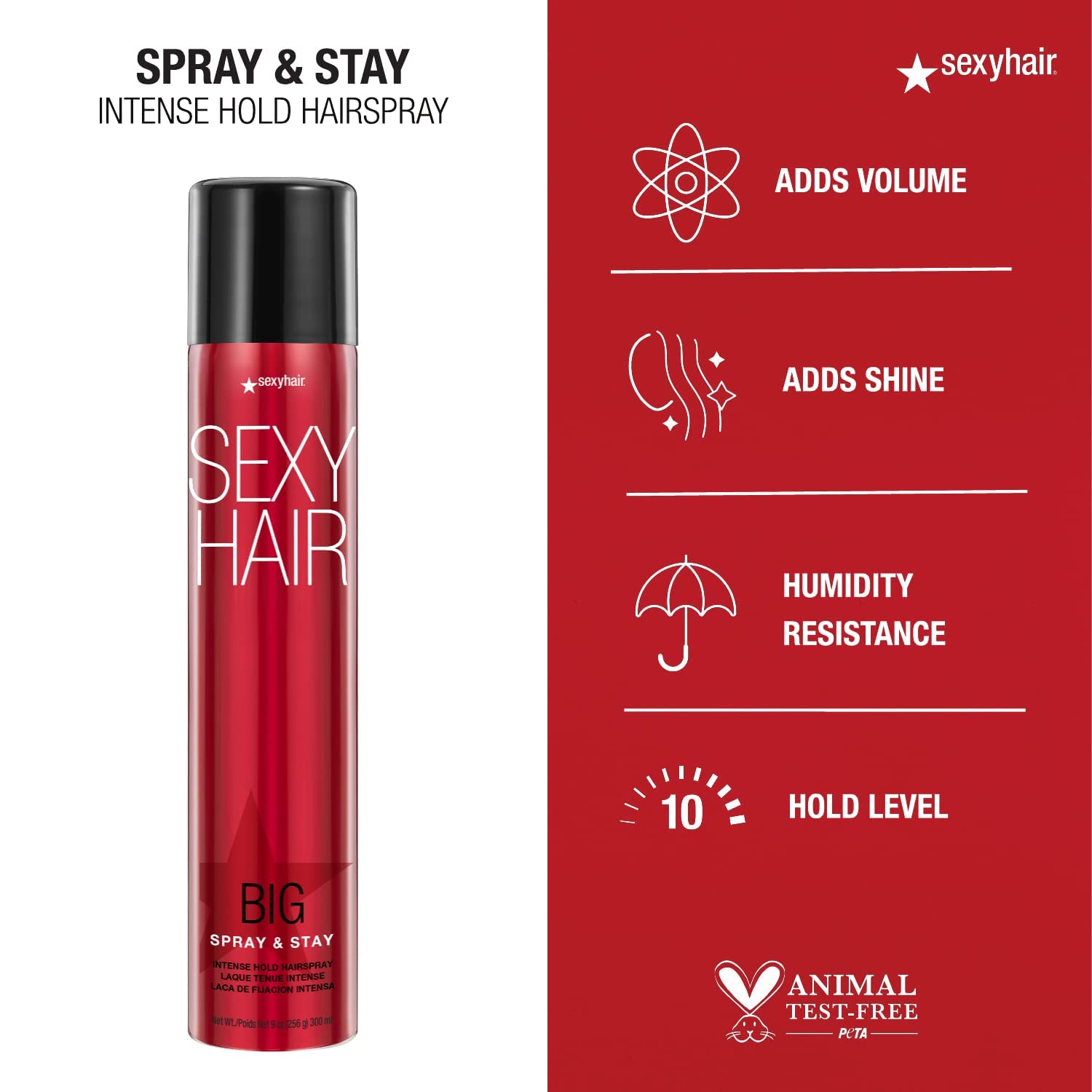 SexyHair Big Spray & Stay Hold Hairspray 9oz - Image 2