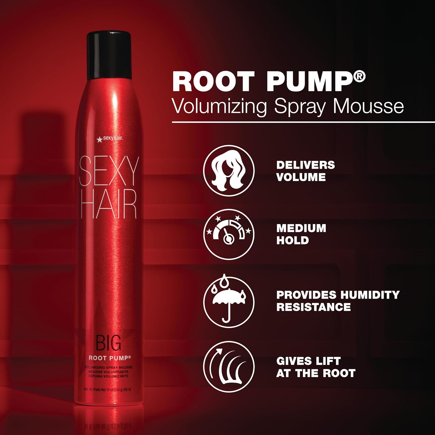 SexyHair Big Root Pump Volumizing Spray Mousse 10oz - Image 2