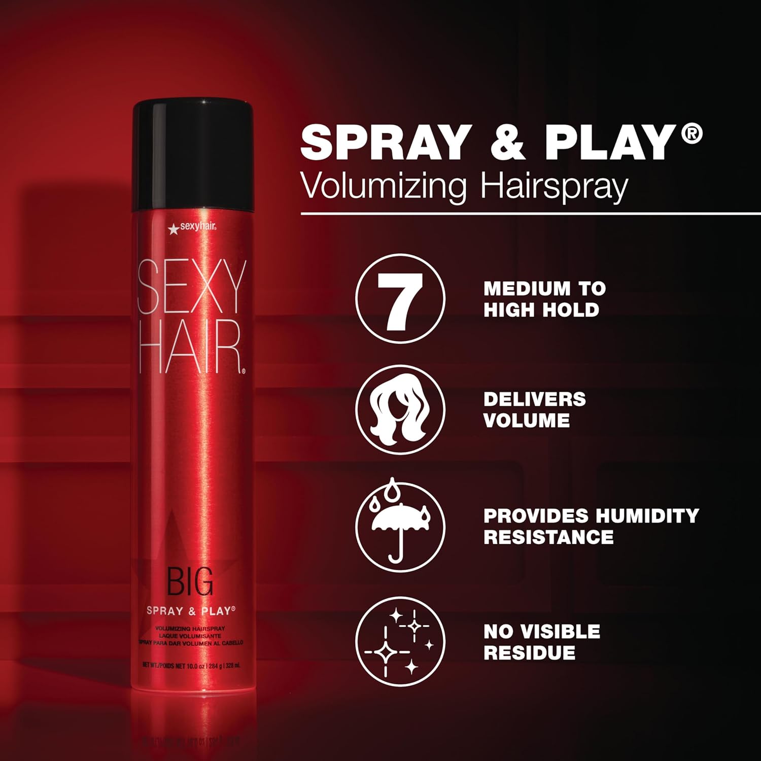SexyHair Big Spray & Play Volumizing Hairspray - Image 2