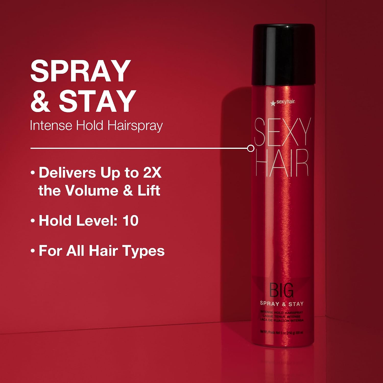 SexyHair Big Spray & Stay Hold Hairspray 9oz - Image 3